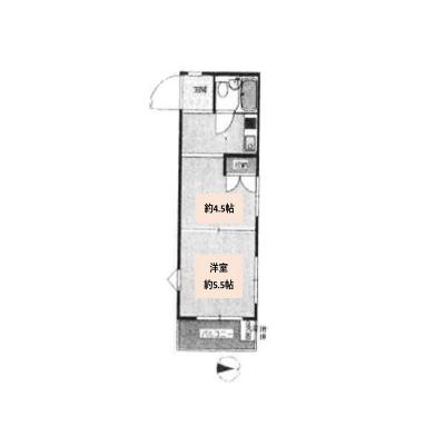 マンスリーライフ川崎2・1DK(No:005)の間取り図