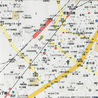 Ｎｏ：００４　マンスリーライフ川崎（ＮＥＴ無料）の現地案内図